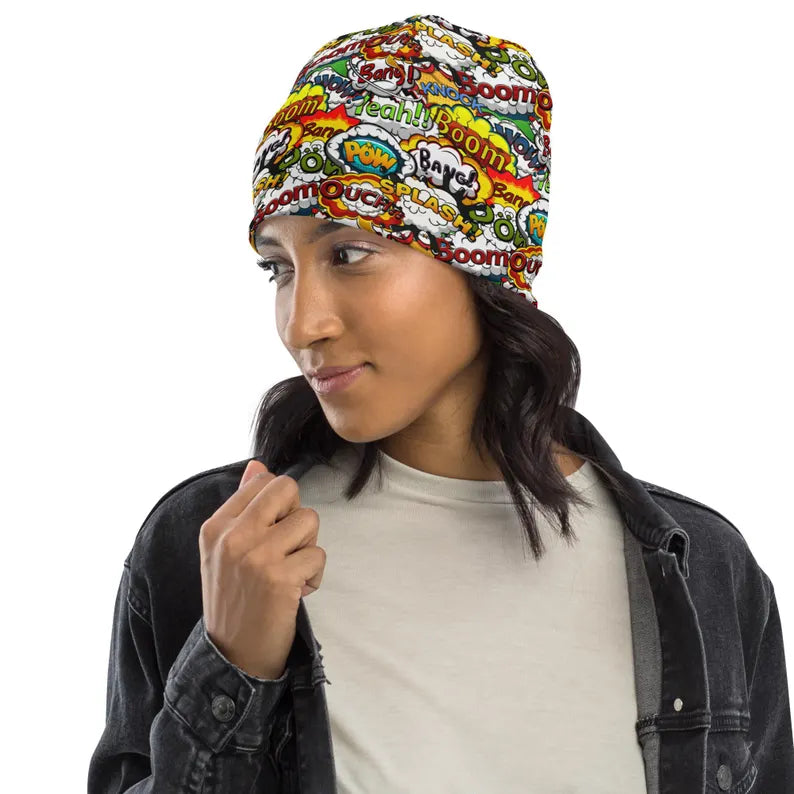 Printed Beanie Hat