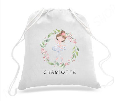Personalized Canvas Drawstring Tote Bag
