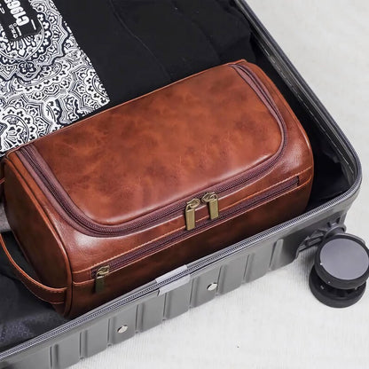 Personalized Leather Toiletry Bag
